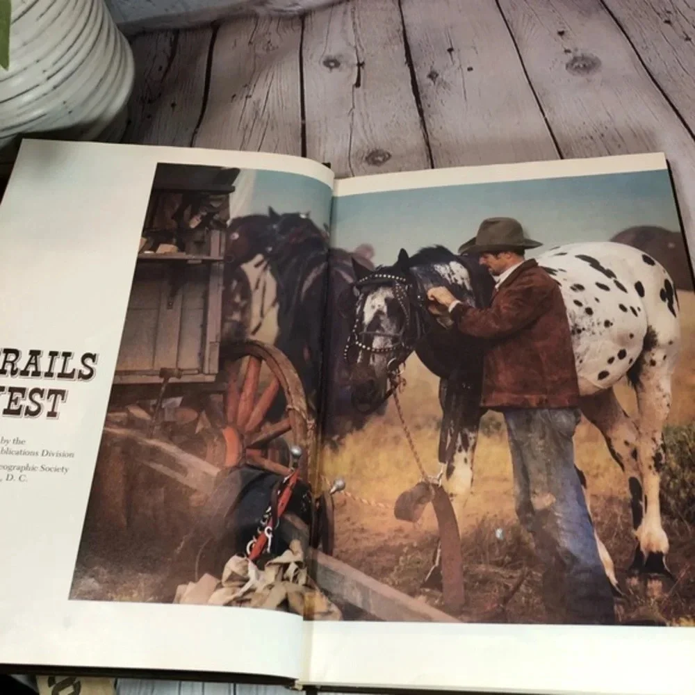 Vintage national geographic society book 1979 TRAILS WEST